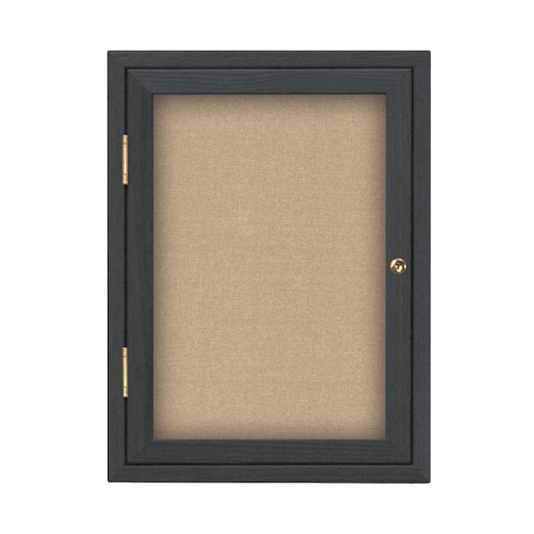 Sliding Glass Door Radius Letterboard, 72"x48", Satin/Green